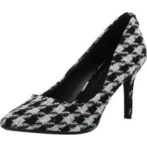 Karl Lagerfeld Paris New Houndstooth Royale pointed toe pumps- size 7.5